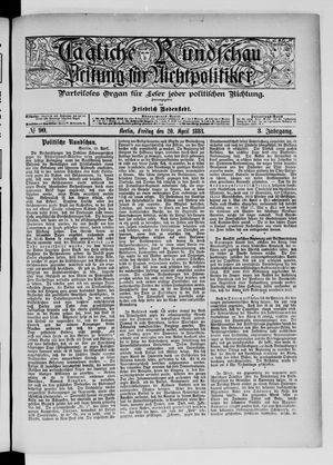 Tägliche Rundschau on Apr 20, 1883