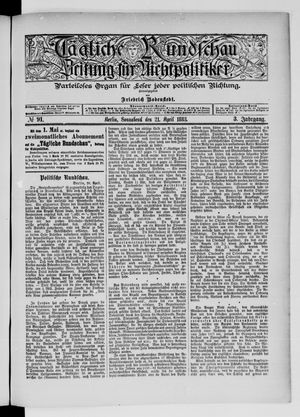 Tägliche Rundschau on Apr 21, 1883