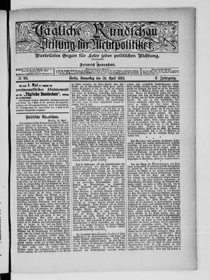 Tägliche Rundschau on Apr 26, 1883