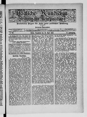 Tägliche Rundschau on Apr 28, 1883