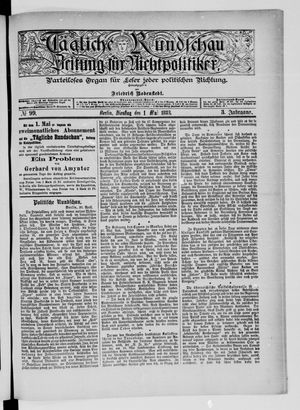 Tägliche Rundschau on May 1, 1883