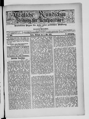 Tägliche Rundschau on May 2, 1883