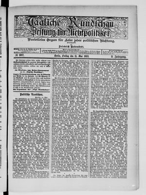 Tägliche Rundschau on May 11, 1883