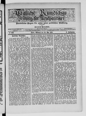 Tägliche Rundschau on May 16, 1883