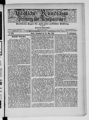 Tägliche Rundschau on May 26, 1883