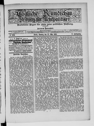 Tägliche Rundschau on May 27, 1883
