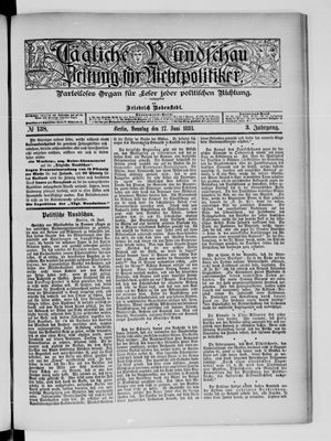 Tägliche Rundschau vom 17.06.1883