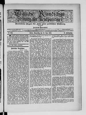 Tägliche Rundschau on Jun 21, 1883