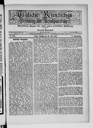 Tägliche Rundschau on Jun 26, 1883