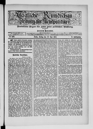 Tägliche Rundschau on Jun 29, 1883