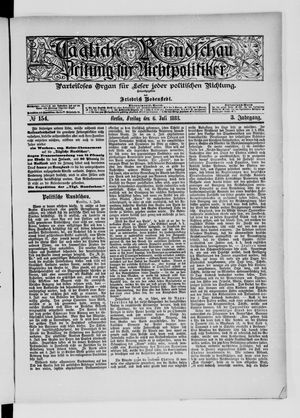 Tägliche Rundschau on Jul 6, 1883