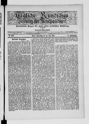 Tägliche Rundschau on Jul 12, 1883
