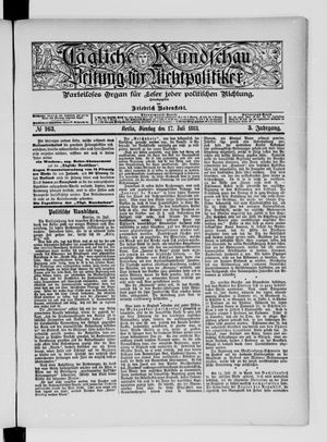 Tägliche Rundschau on Jul 17, 1883