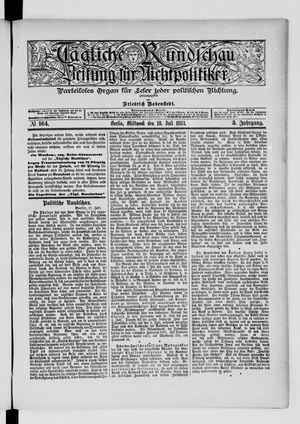 Tägliche Rundschau on Jul 18, 1883