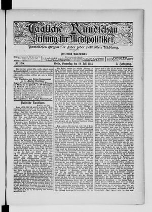 Tägliche Rundschau on Jul 19, 1883