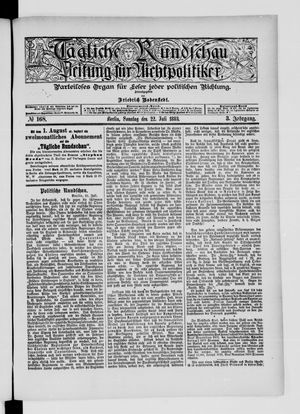 Tägliche Rundschau on Jul 22, 1883