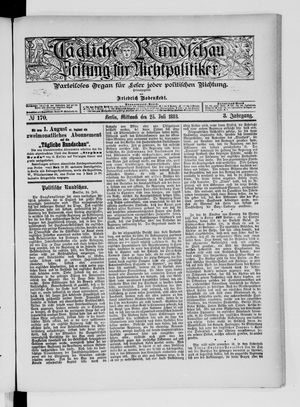 Tägliche Rundschau on Jul 25, 1883