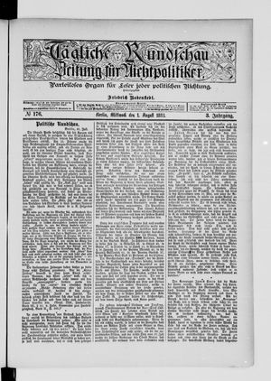 Tägliche Rundschau on Aug 1, 1883
