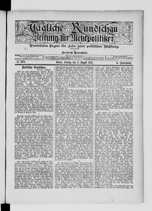 Tägliche Rundschau vom 03.08.1883