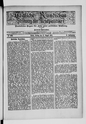 Tägliche Rundschau on Aug 17, 1883