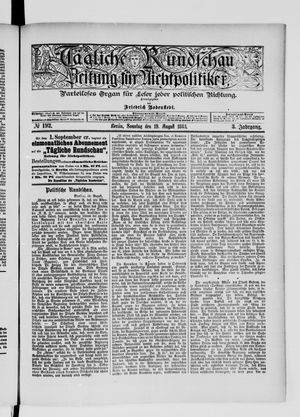 Tägliche Rundschau vom 19.08.1883