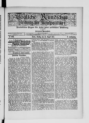 Tägliche Rundschau on Aug 21, 1883