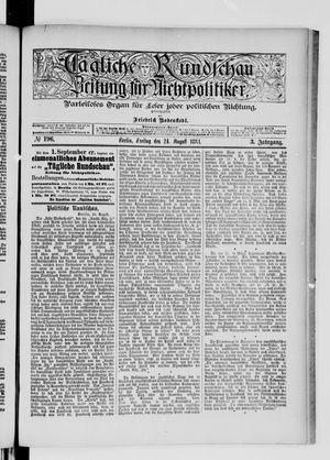 Tägliche Rundschau on Aug 24, 1883