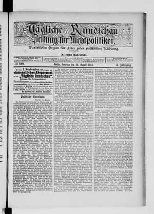 Tägliche Rundschau vom 26.08.1883