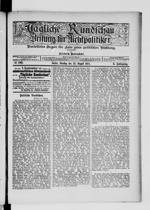 Tägliche Rundschau on Aug 28, 1883