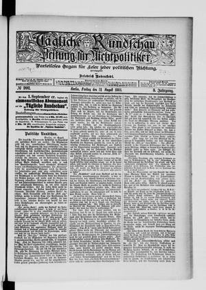 Tägliche Rundschau on Aug 31, 1883
