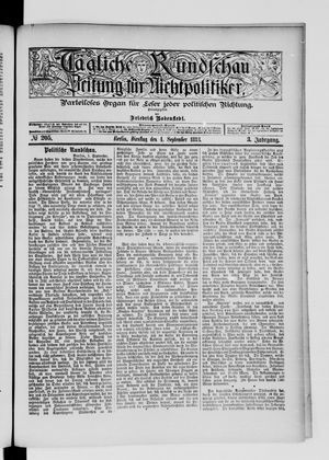 Tägliche Rundschau on Sep 4, 1883