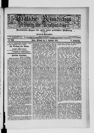 Tägliche Rundschau vom 05.09.1883