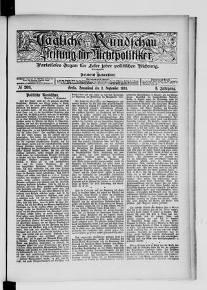 Tägliche Rundschau on Sep 8, 1883
