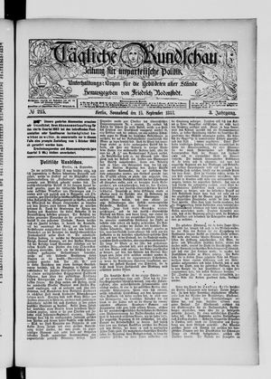 Tägliche Rundschau vom 15.09.1883