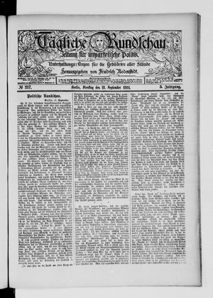 Tägliche Rundschau vom 18.09.1883