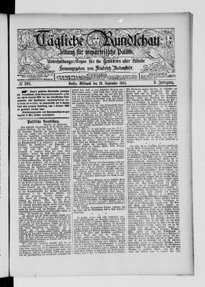 Tägliche Rundschau vom 19.09.1883