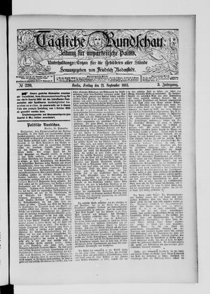 Tägliche Rundschau vom 21.09.1883
