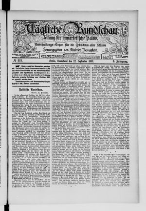 Tägliche Rundschau vom 22.09.1883