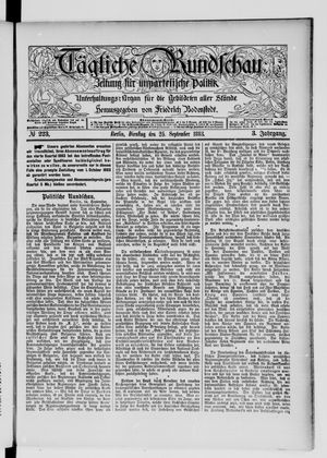 Tägliche Rundschau vom 25.09.1883
