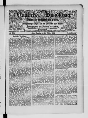 Tägliche Rundschau vom 14.10.1883