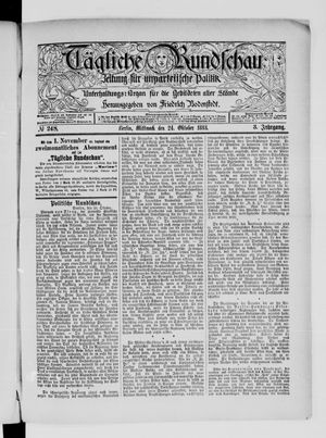 Tägliche Rundschau on Oct 24, 1883