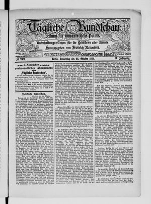 Tägliche Rundschau vom 25.10.1883