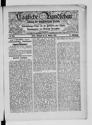 Tägliche Rundschau vom 31.10.1883