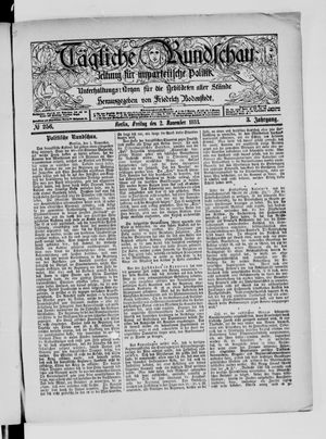 Tägliche Rundschau vom 02.11.1883