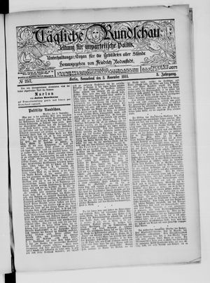 Tägliche Rundschau vom 03.11.1883