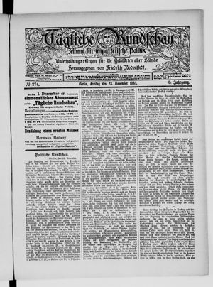 Tägliche Rundschau vom 23.11.1883
