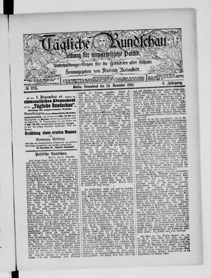 Tägliche Rundschau on Nov 24, 1883