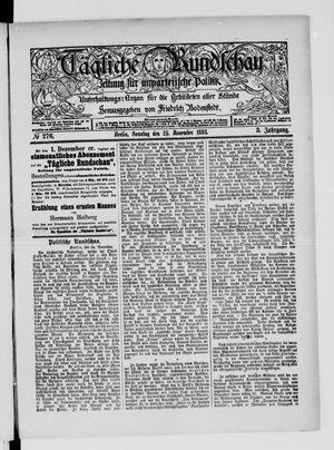 Tägliche Rundschau on Nov 25, 1883