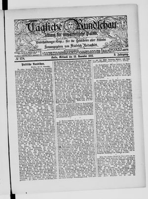 Tägliche Rundschau vom 28.11.1883