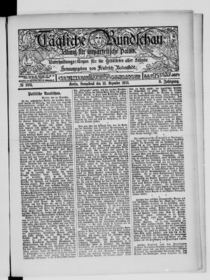 Tägliche Rundschau on Dec 15, 1883